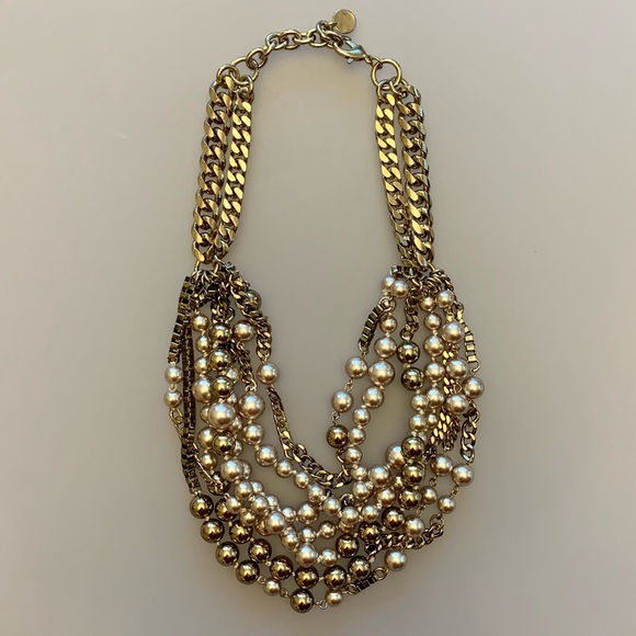 Stella & Dot ‘Lucia’ Layered Pearl Chain Necklace - Picture 1 of 6